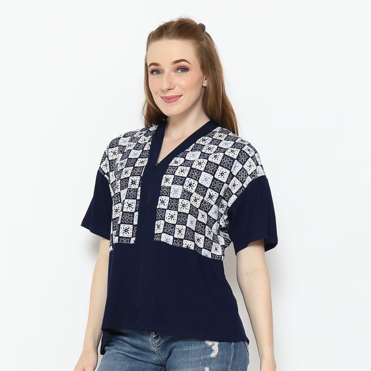 Amber Blouse Navy Blue - Image 3