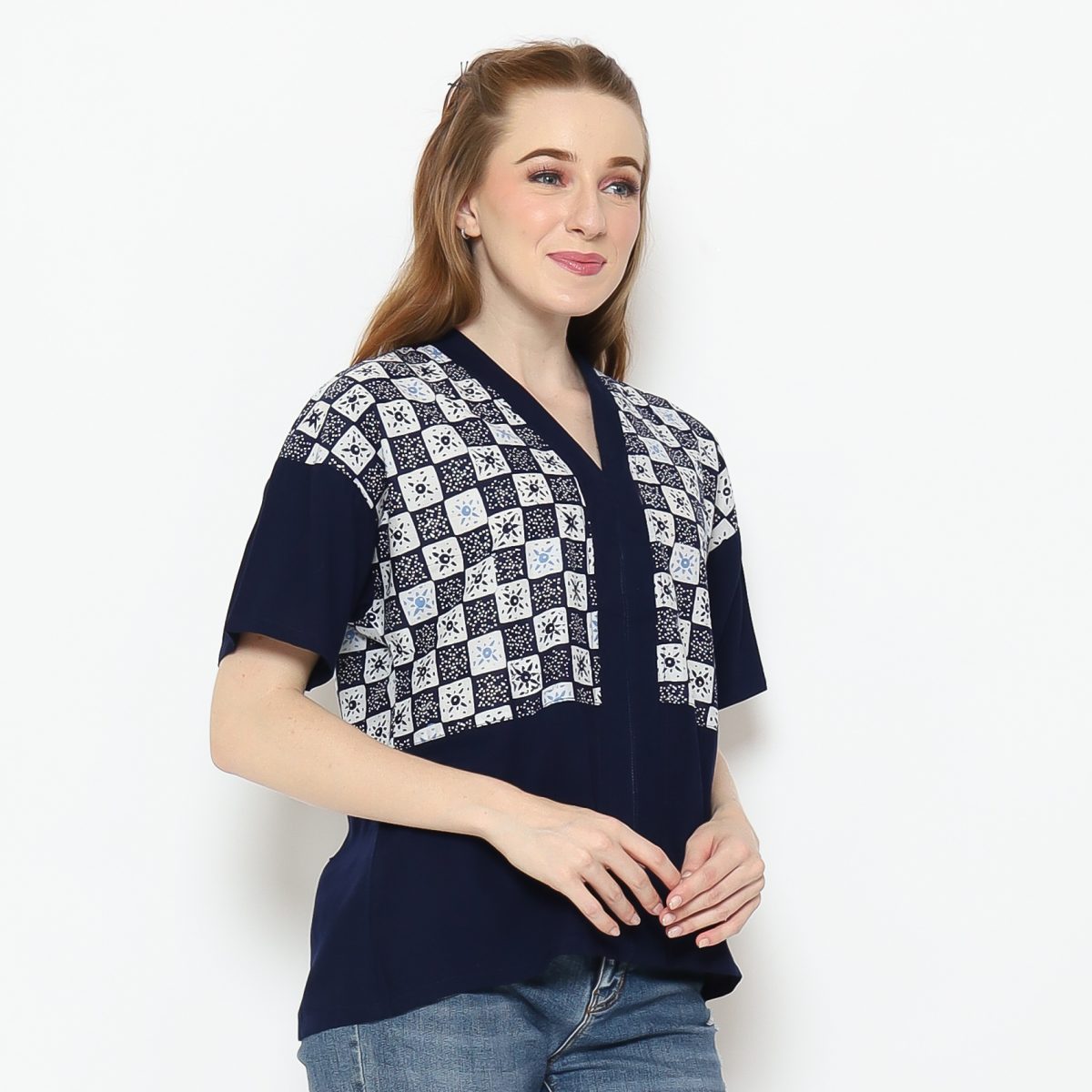 Amber Blouse Navy Blue - Image 5
