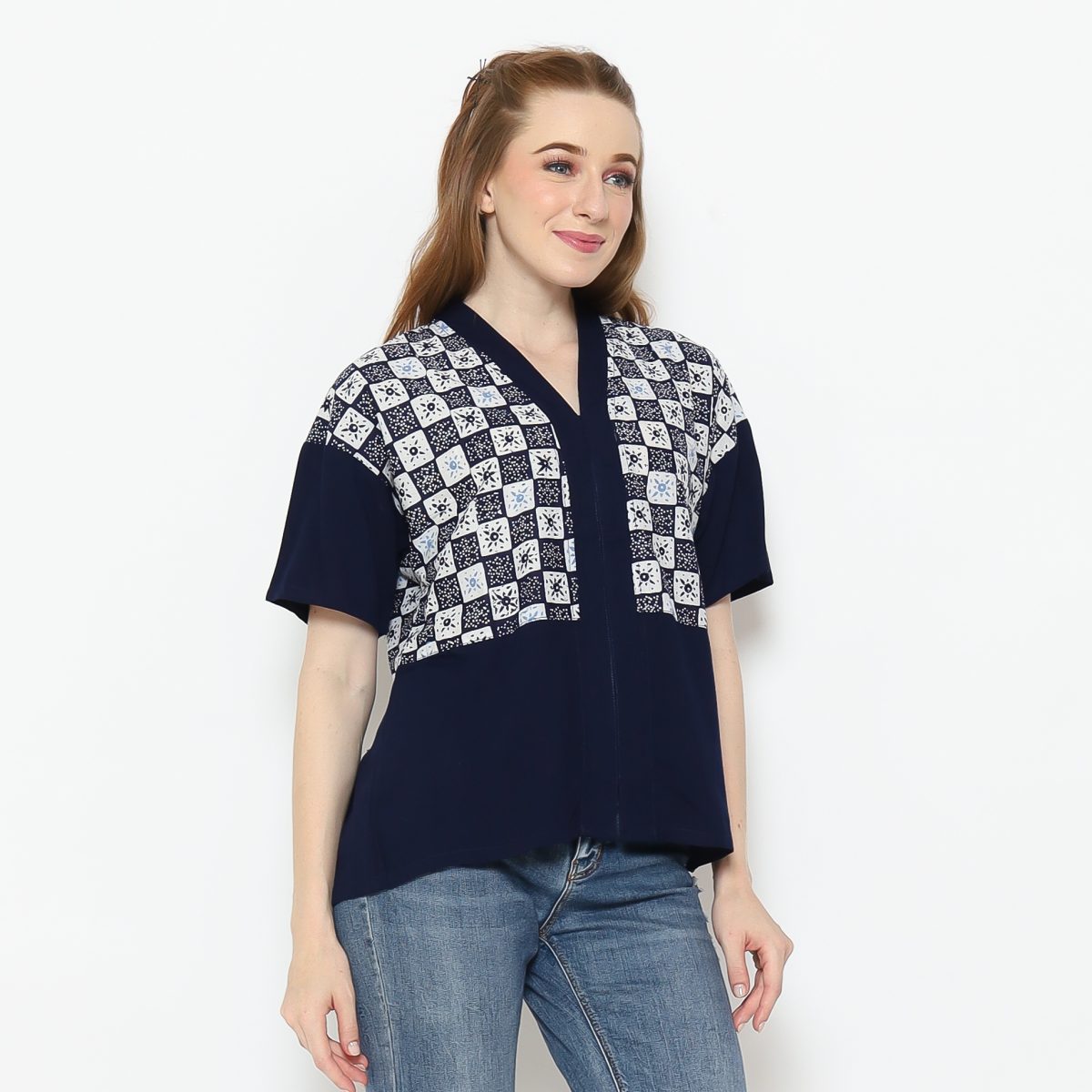 Amber Blouse Navy Blue - Image 4