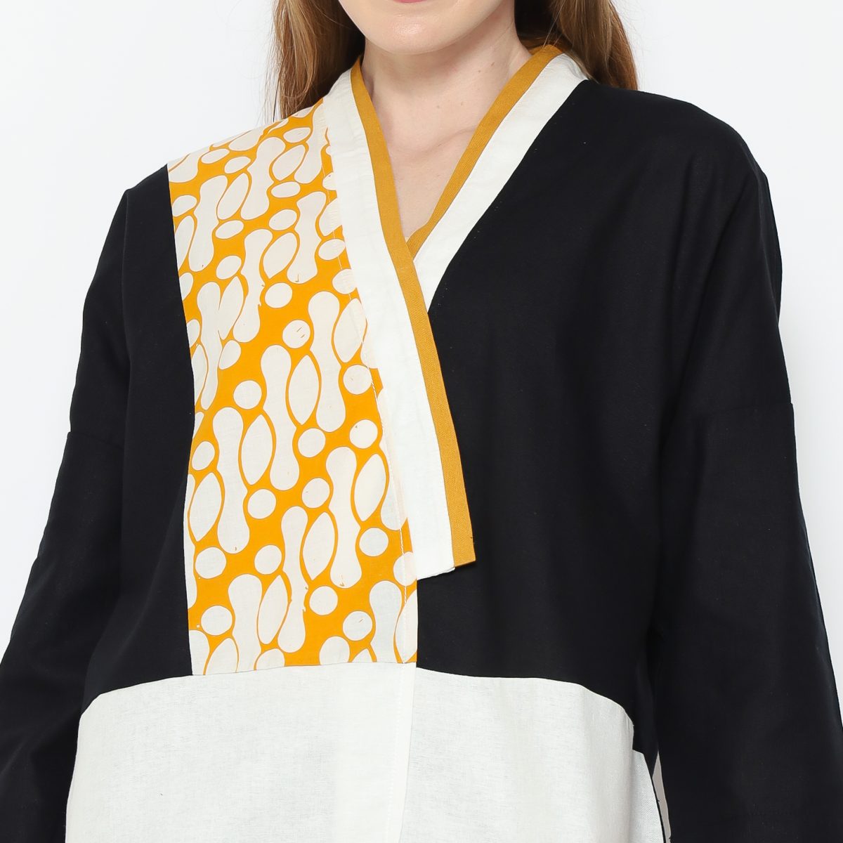 RR Blouse Black Mustard - Image 2