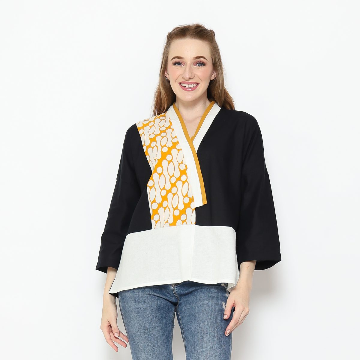 RR Blouse Black Mustard