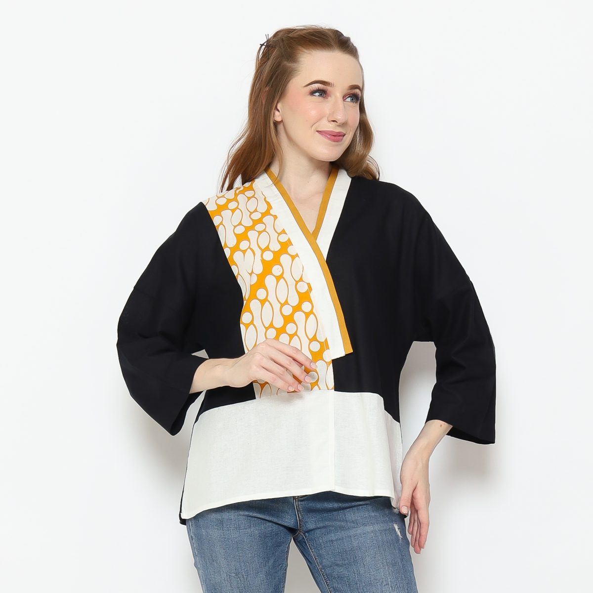 RR Blouse Black Mustard - Image 5