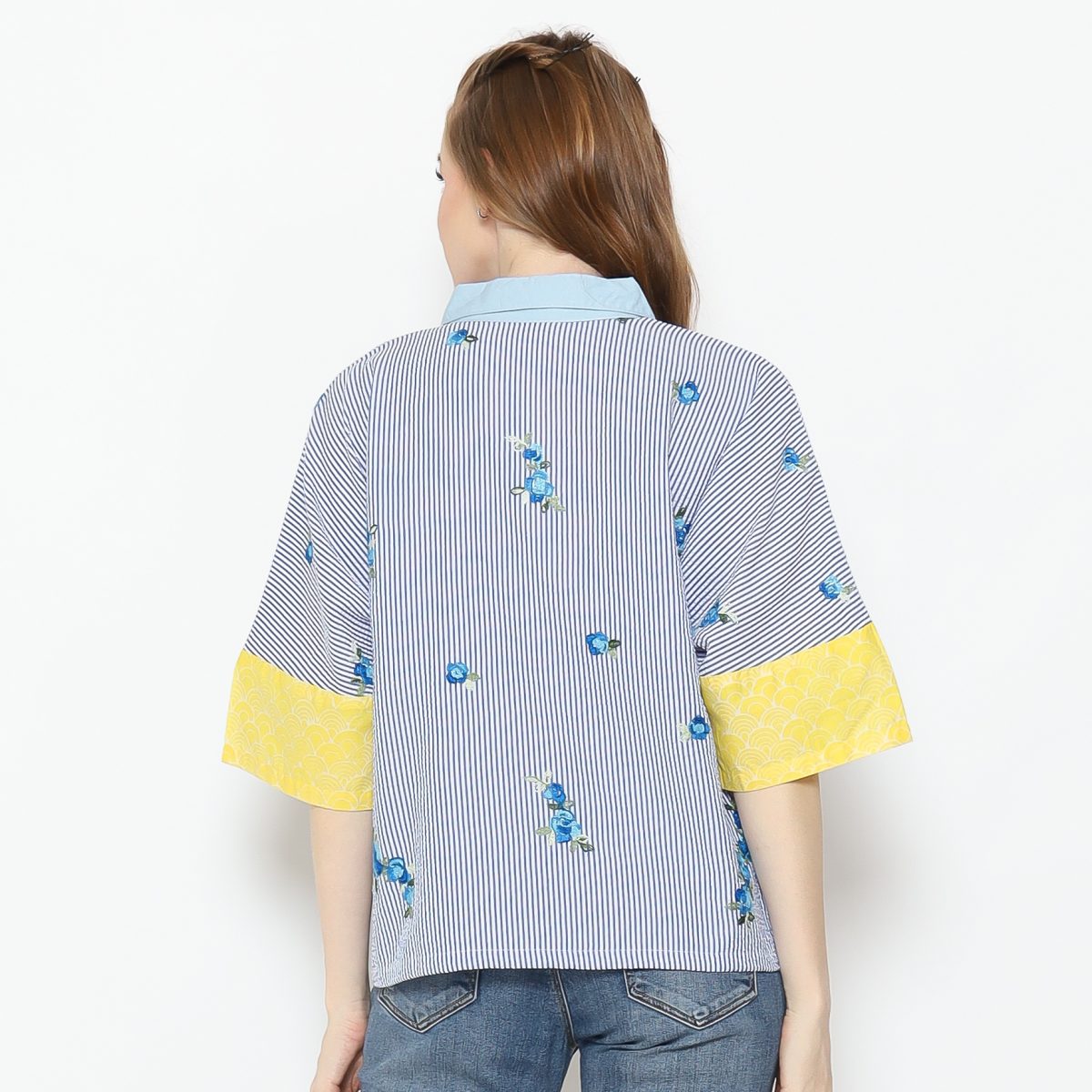 Solstice Blouse Stripe Blue - Image 7
