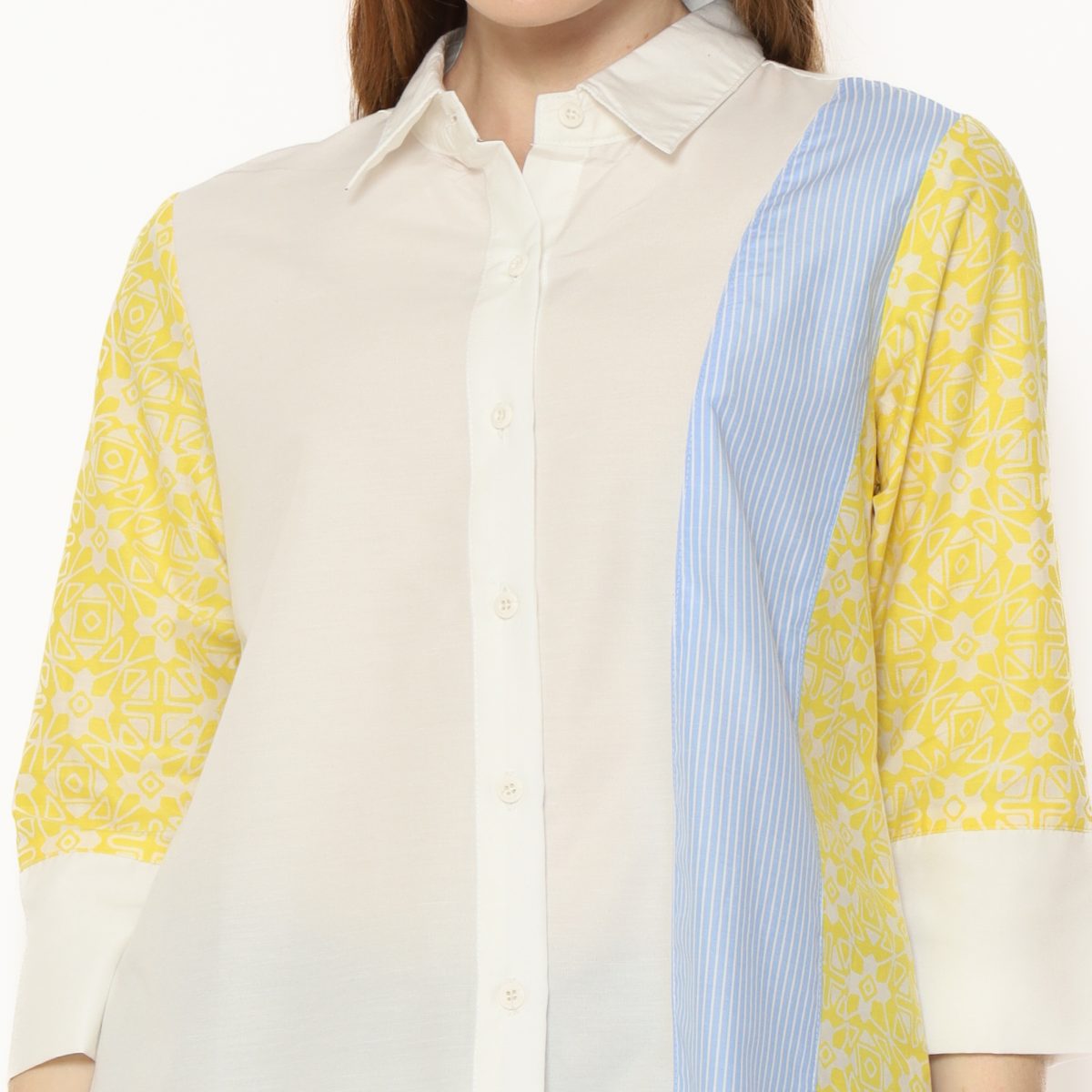 Clarine Shirt Stripe Blue Yellow - Image 2