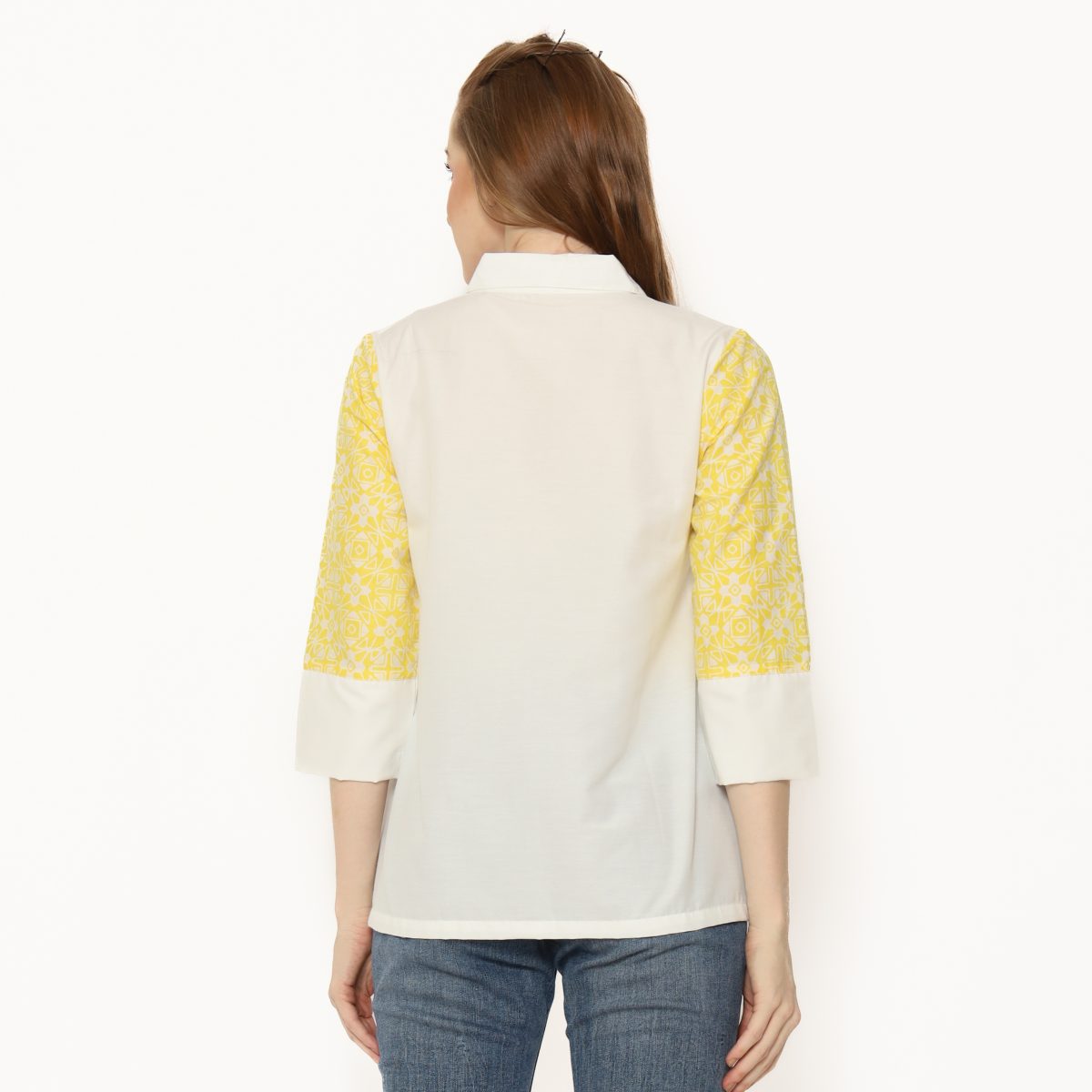 Clarine Shirt Stripe Blue Yellow - Image 7