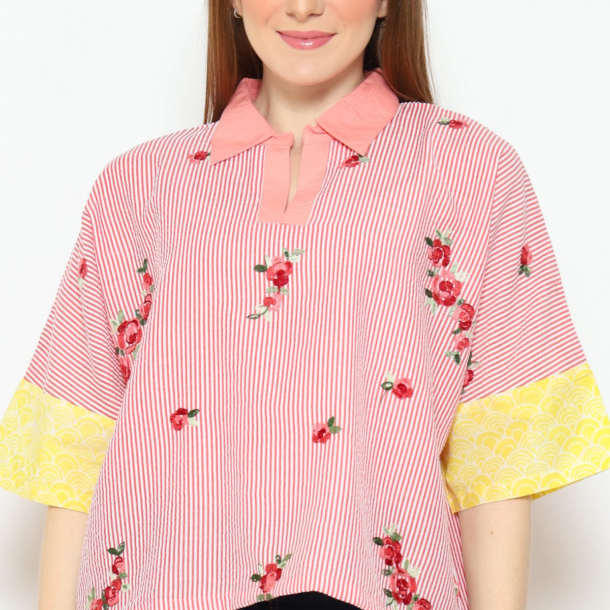 Solstice Blouse Stripe Pink - Image 2