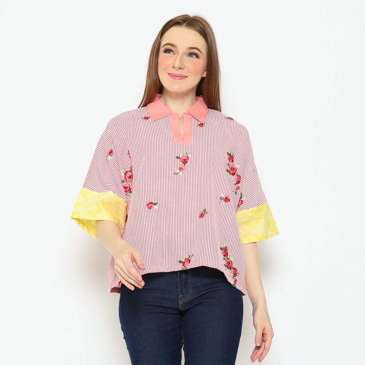 Solstice Blouse Stripe Pink - Image 5