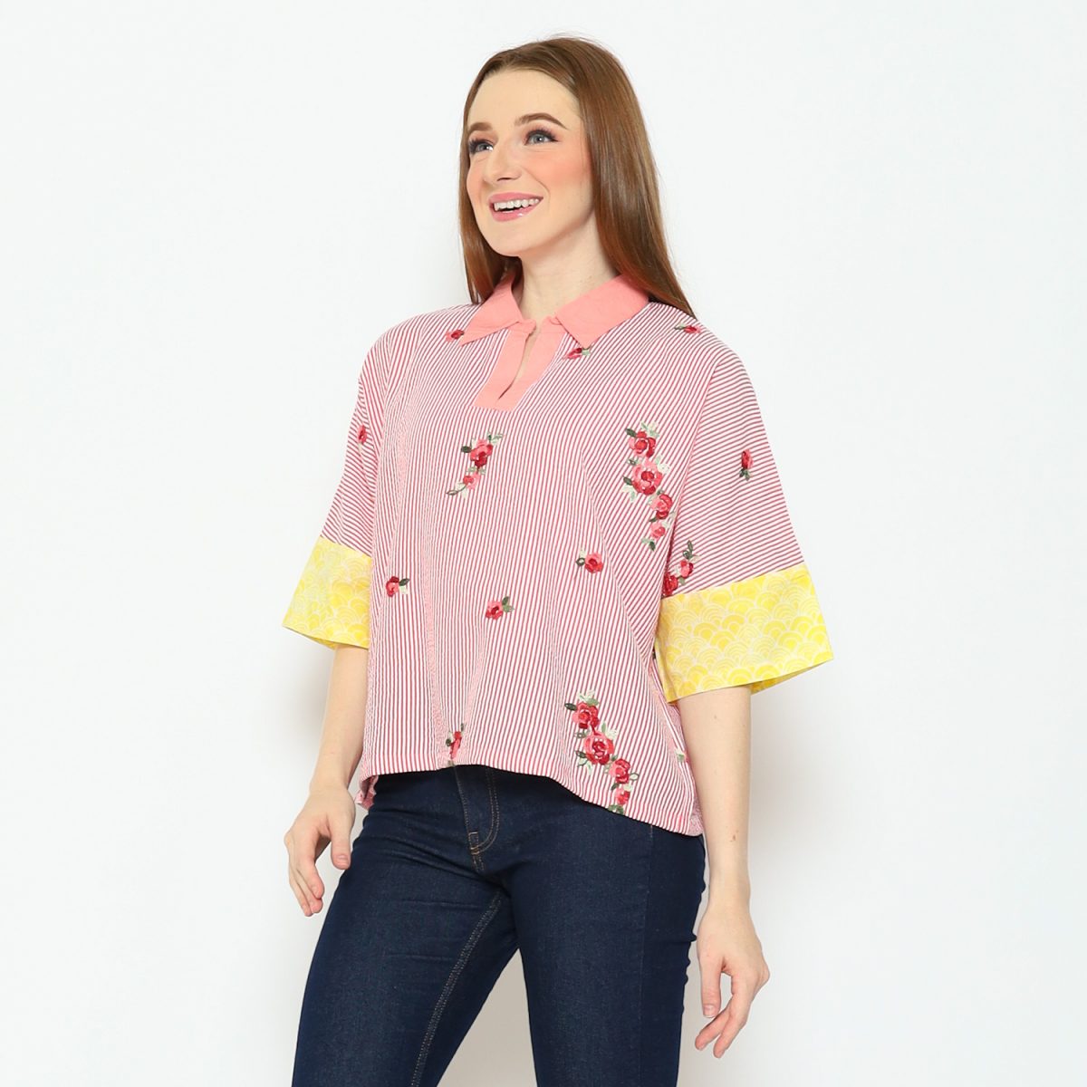 Solstice Blouse Stripe Pink - Image 4