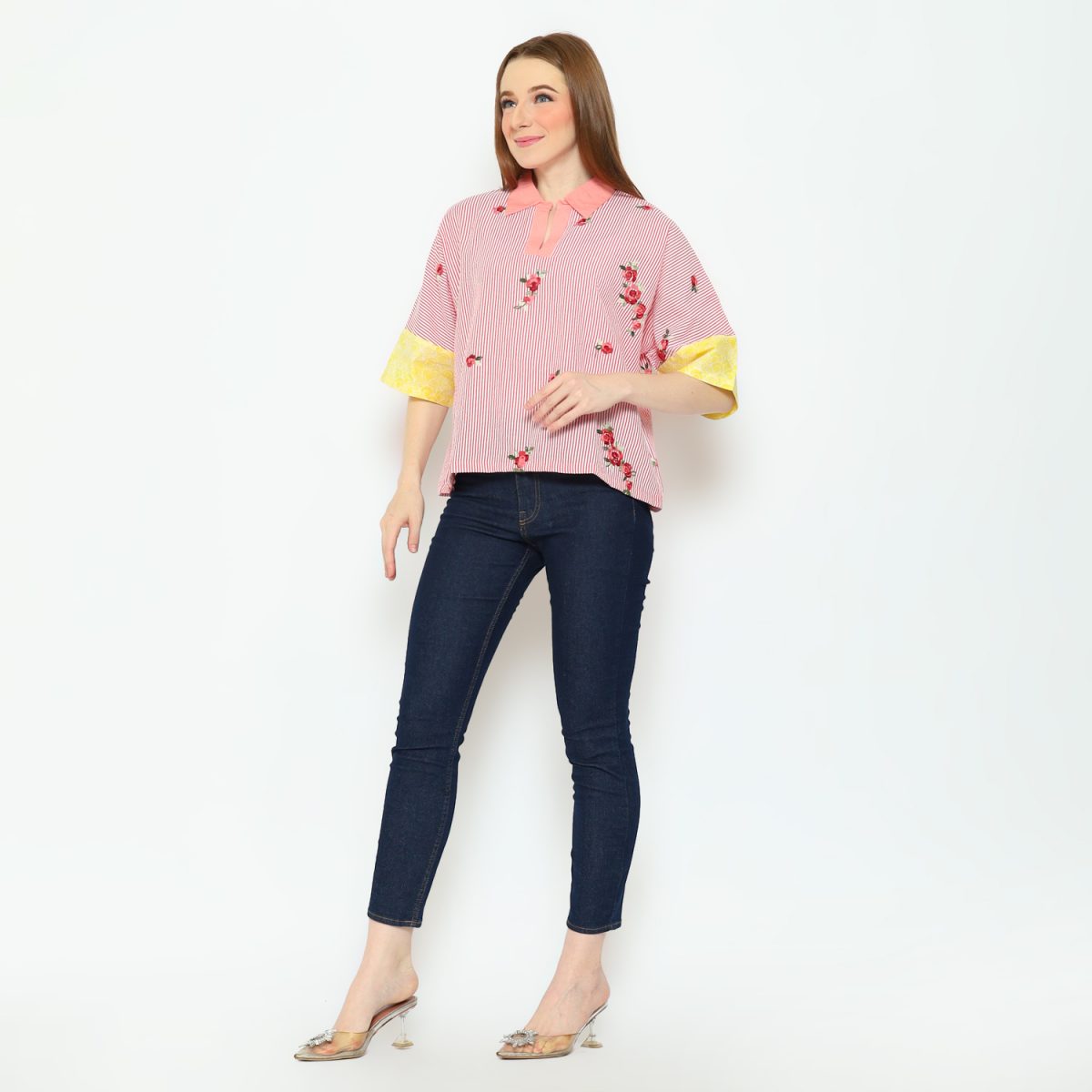 Solstice Blouse Stripe Pink - Image 7
