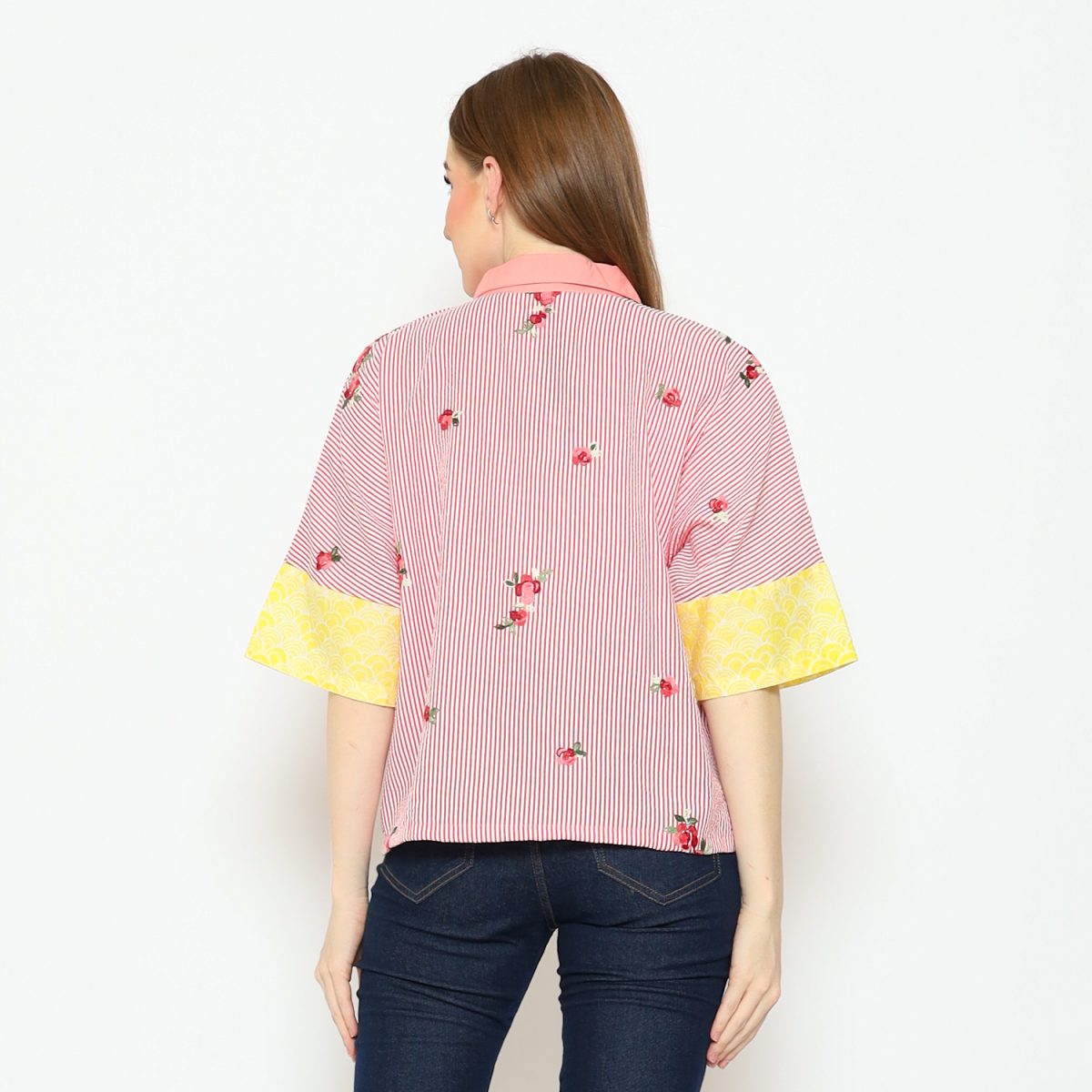 Solstice Blouse Stripe Pink - Image 6