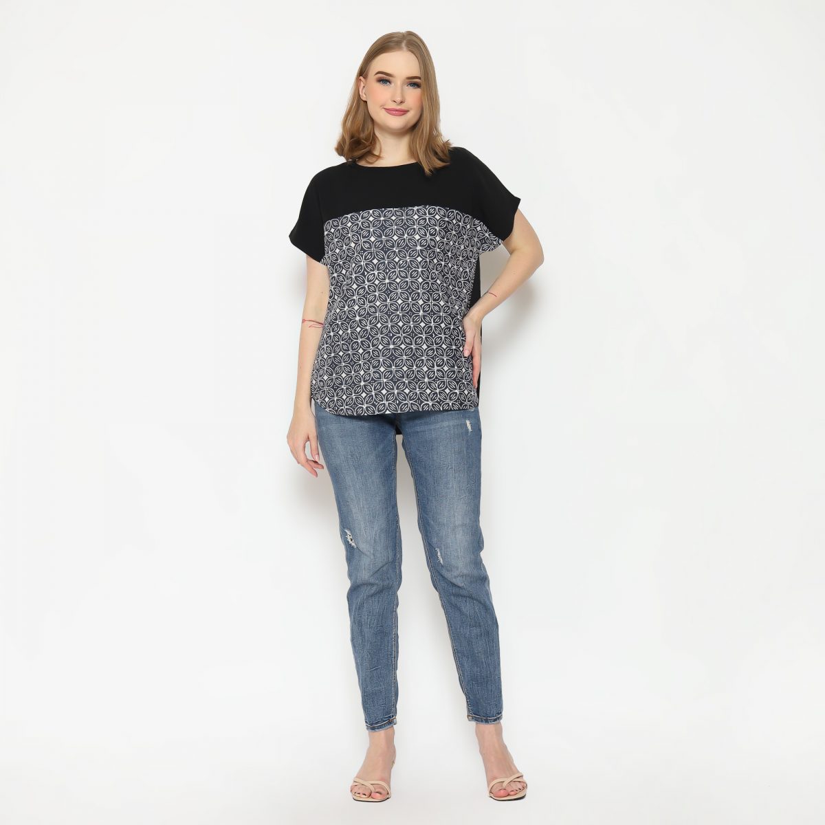 Forever Blouse Kawung Grey - Image 9