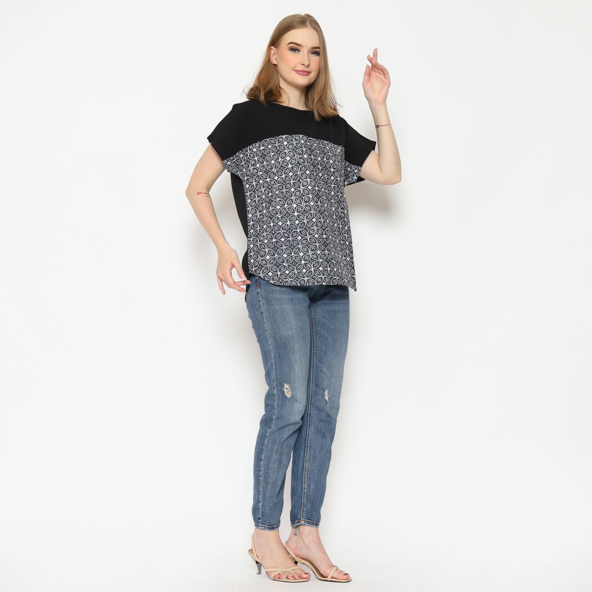 Forever Blouse Kawung Grey - Image 7