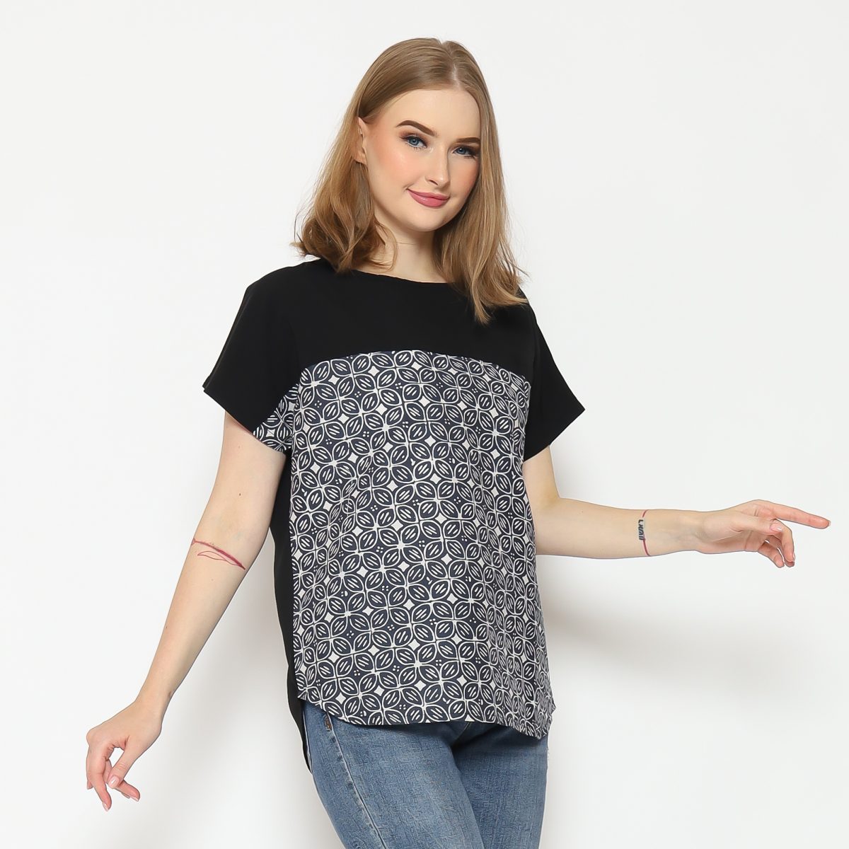 Forever Blouse Kawung Grey - Image 5