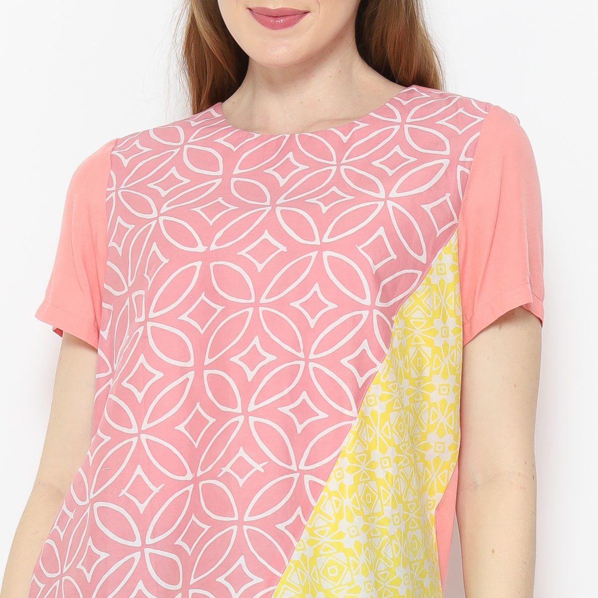 Lola Blouse Pink Yellow - Image 2