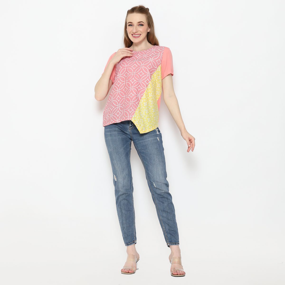 Lola Blouse Pink Yellow - Image 8