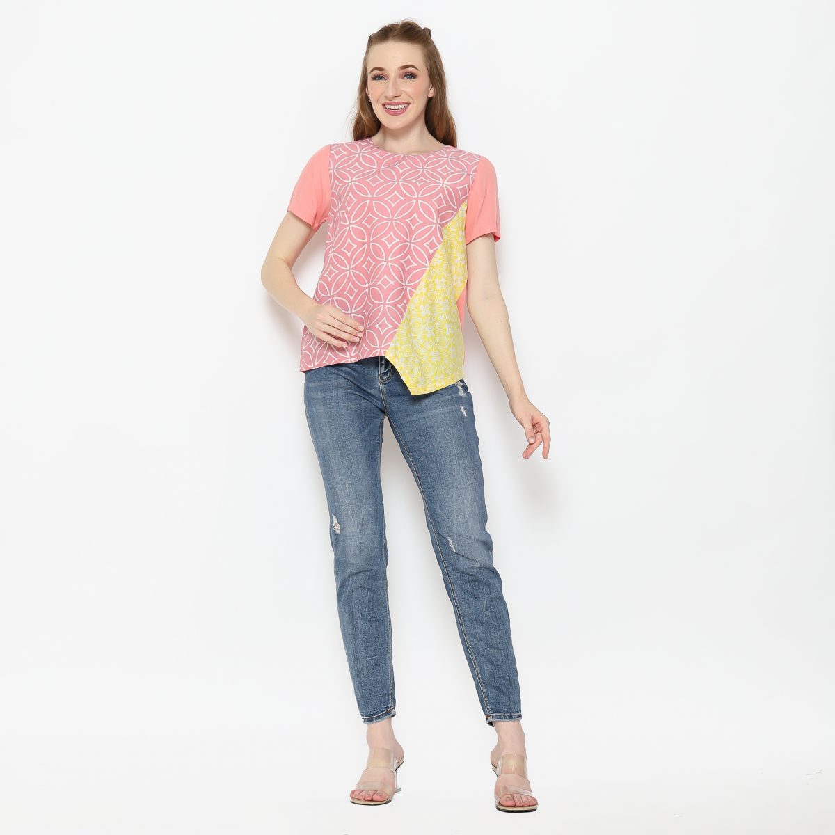 Lola Blouse Pink Yellow - Image 7