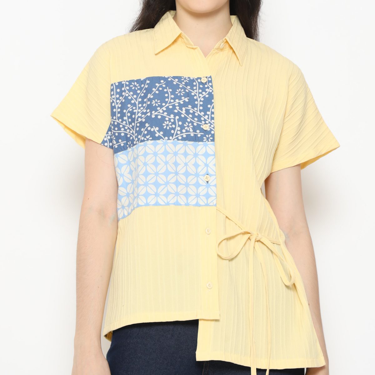 Gina Shirt Yellow Blue - Image 2