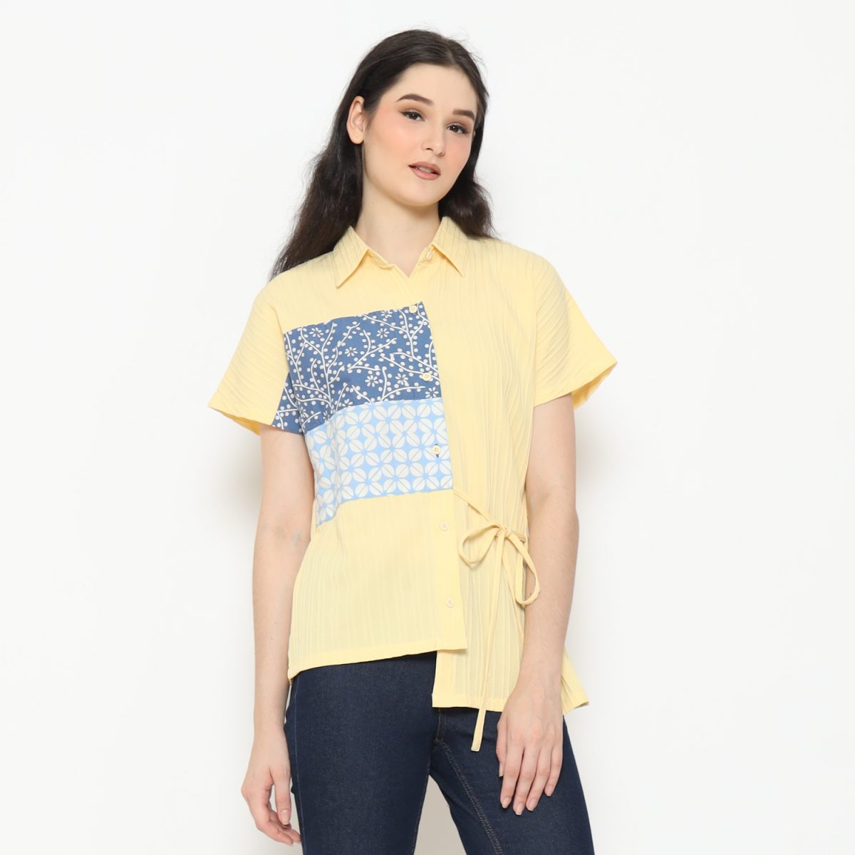 Gina Shirt Yellow Blue