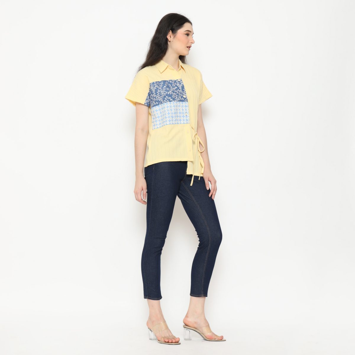 Gina Shirt Yellow Blue - Image 6