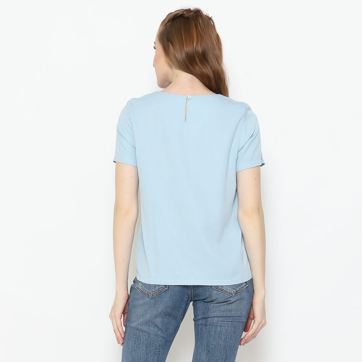 Lola Blouse Blue Yellow - Image 6