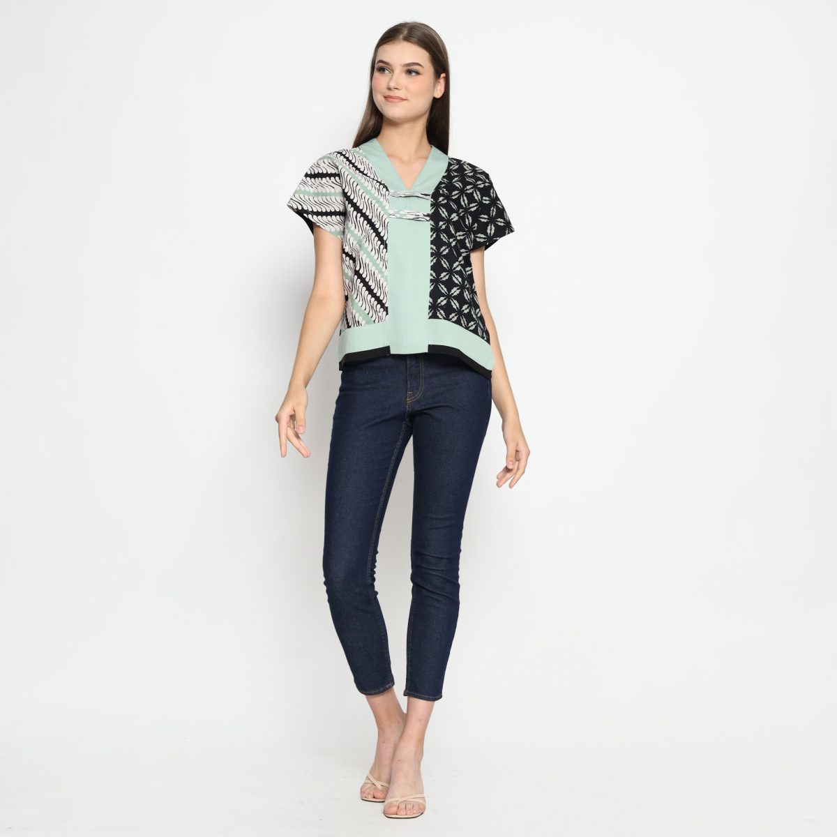 Inara Blouse Green Black - Image 8