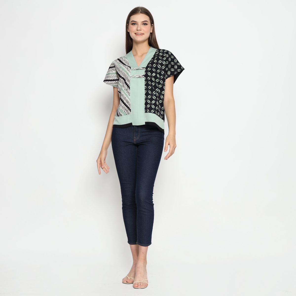 Inara Blouse Green Black - Image 7