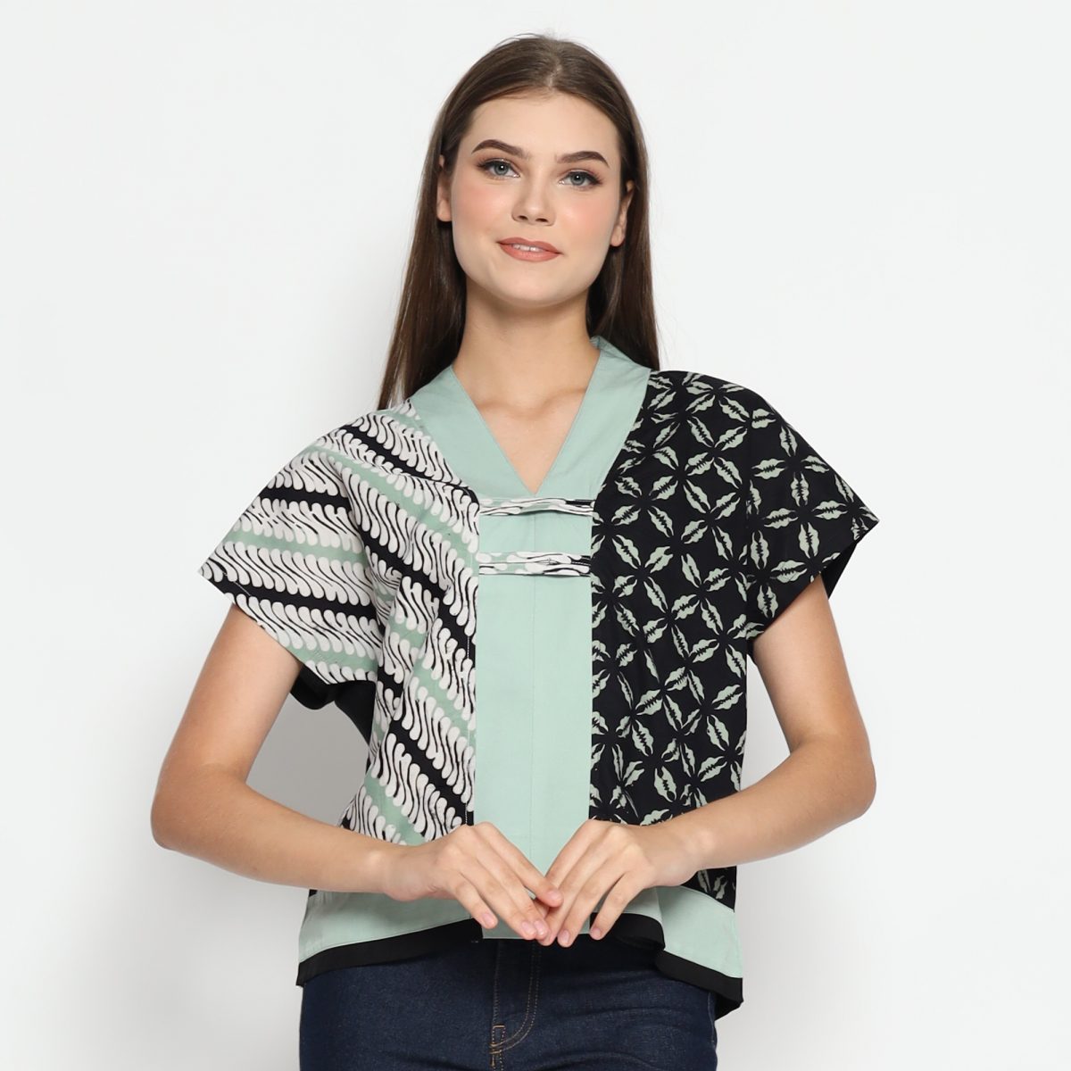 Inara Blouse Green Black