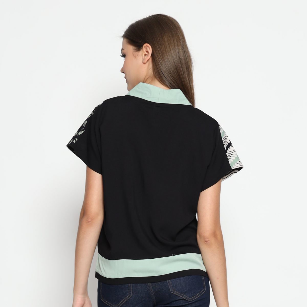 Inara Blouse Green Black - Image 6
