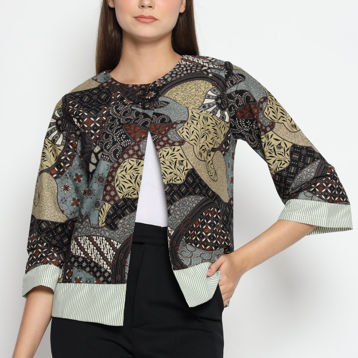 Jannah Blazer Black Green - Image 2