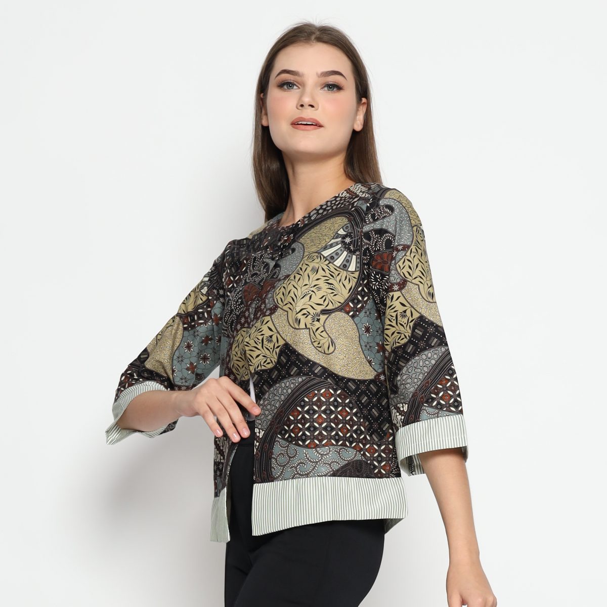 Jannah Blazer Black Green - Image 3