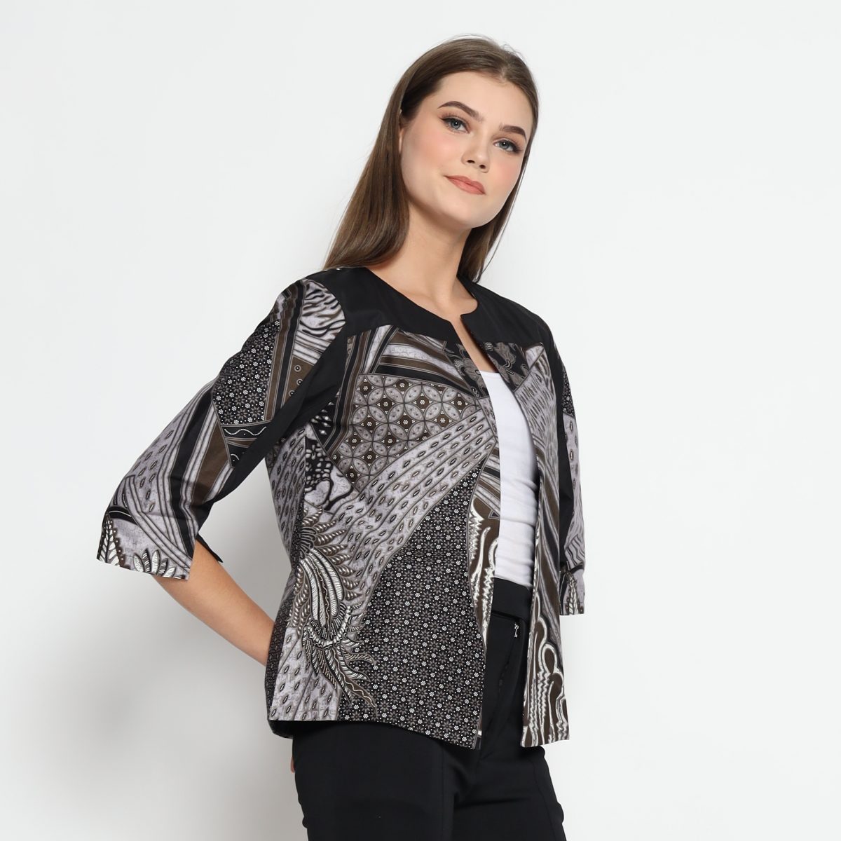 Arleta Blazer Purple Black - Image 3