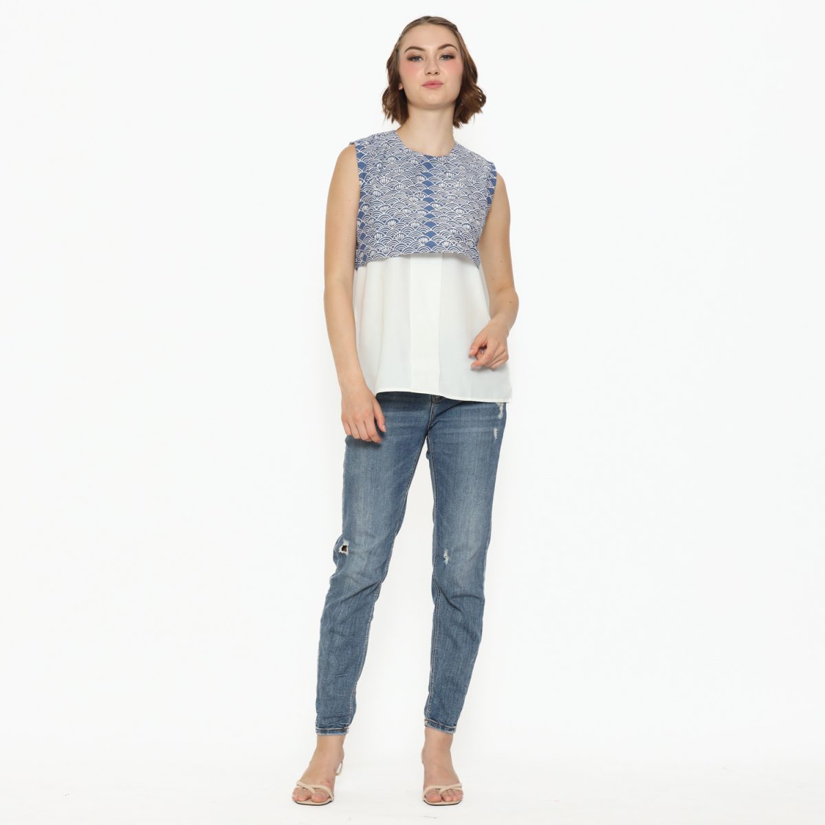 Bernadette Blouse Steel Blue - Image 8