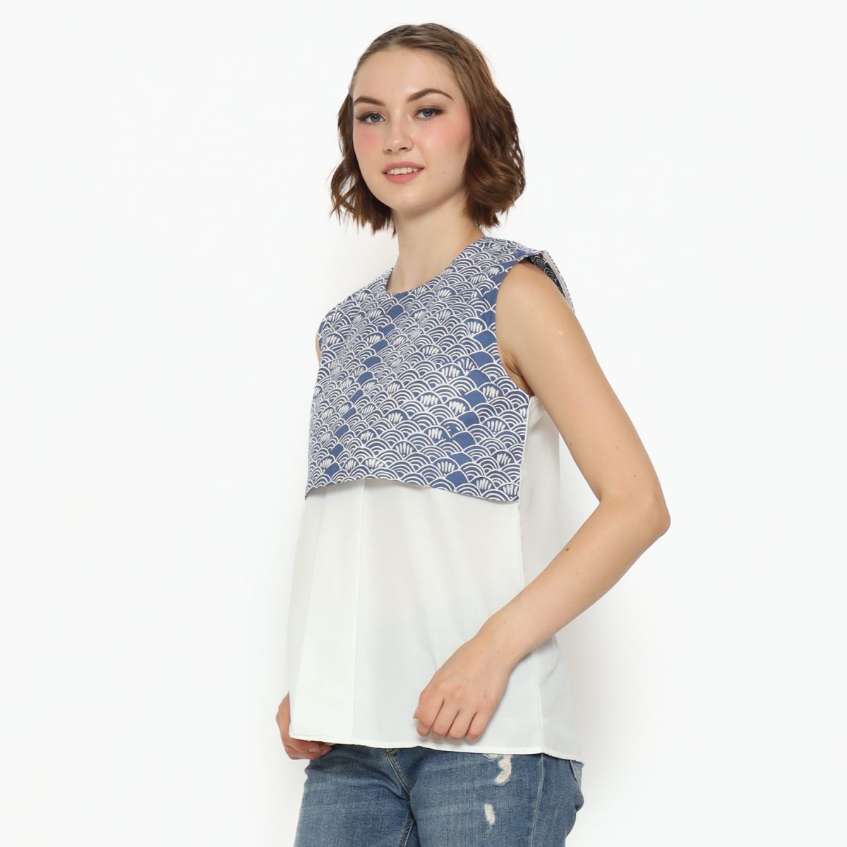 Bernadette Blouse Steel Blue - Image 4