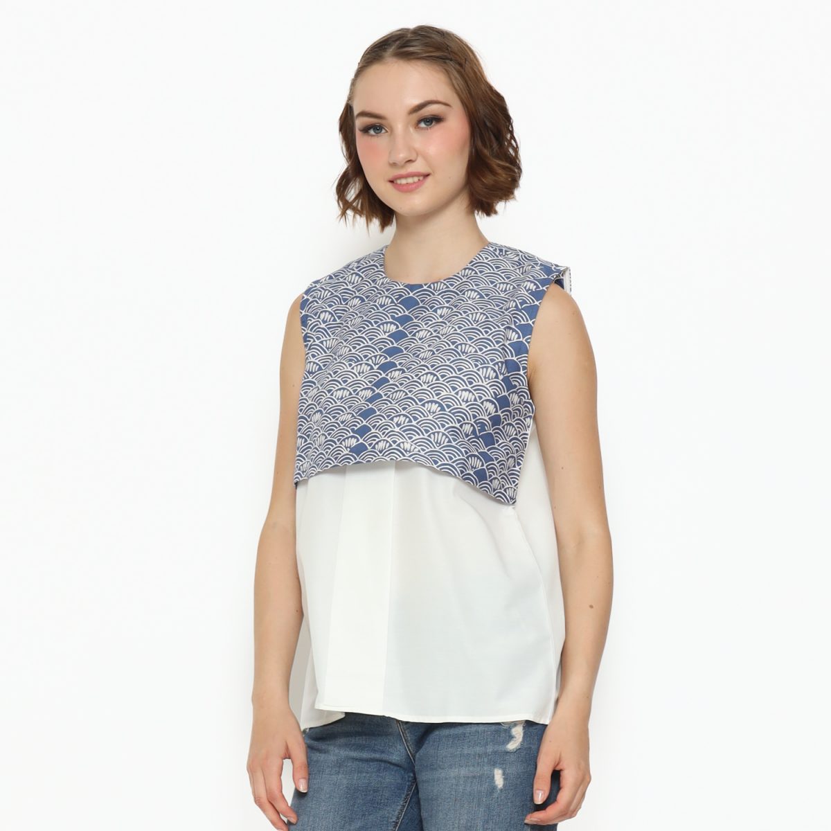 Bernadette Blouse Steel Blue