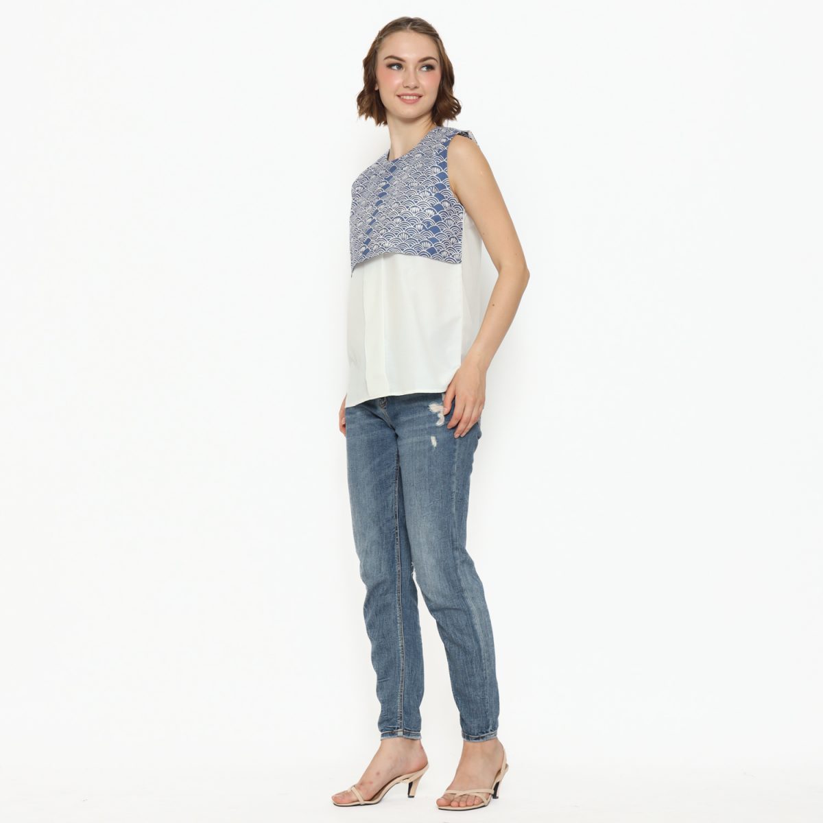 Bernadette Blouse Steel Blue - Image 6