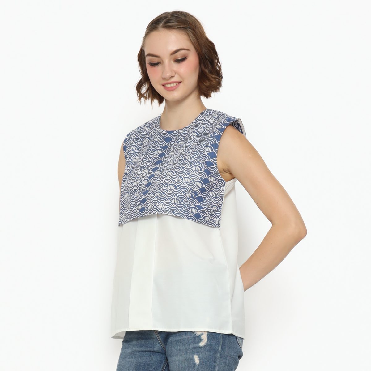 Bernadette Blouse Steel Blue - Image 3
