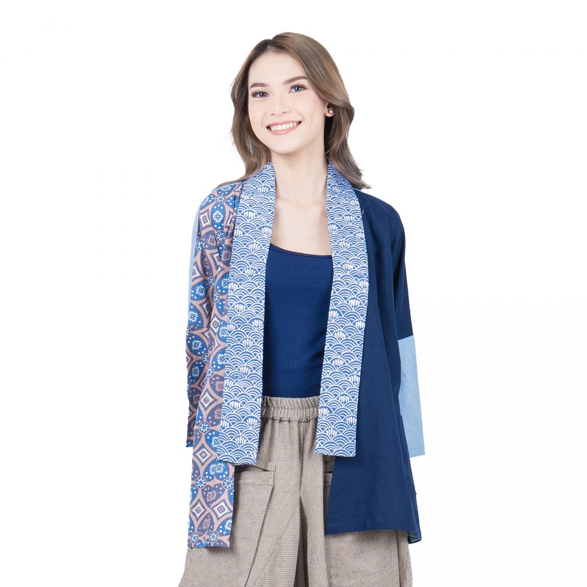 Tatiana Blazer Navy Brown