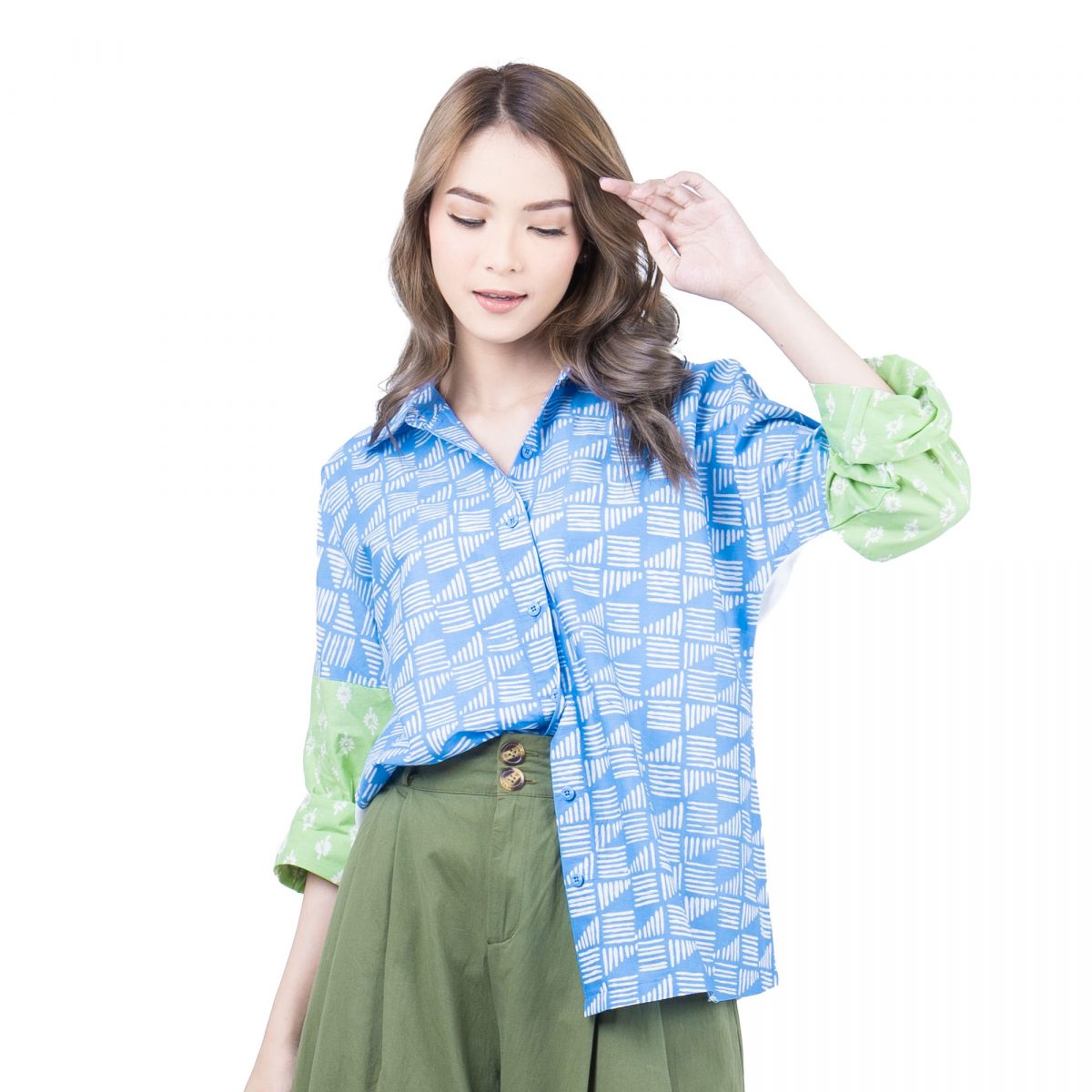 Sadie Shirt Blue Green