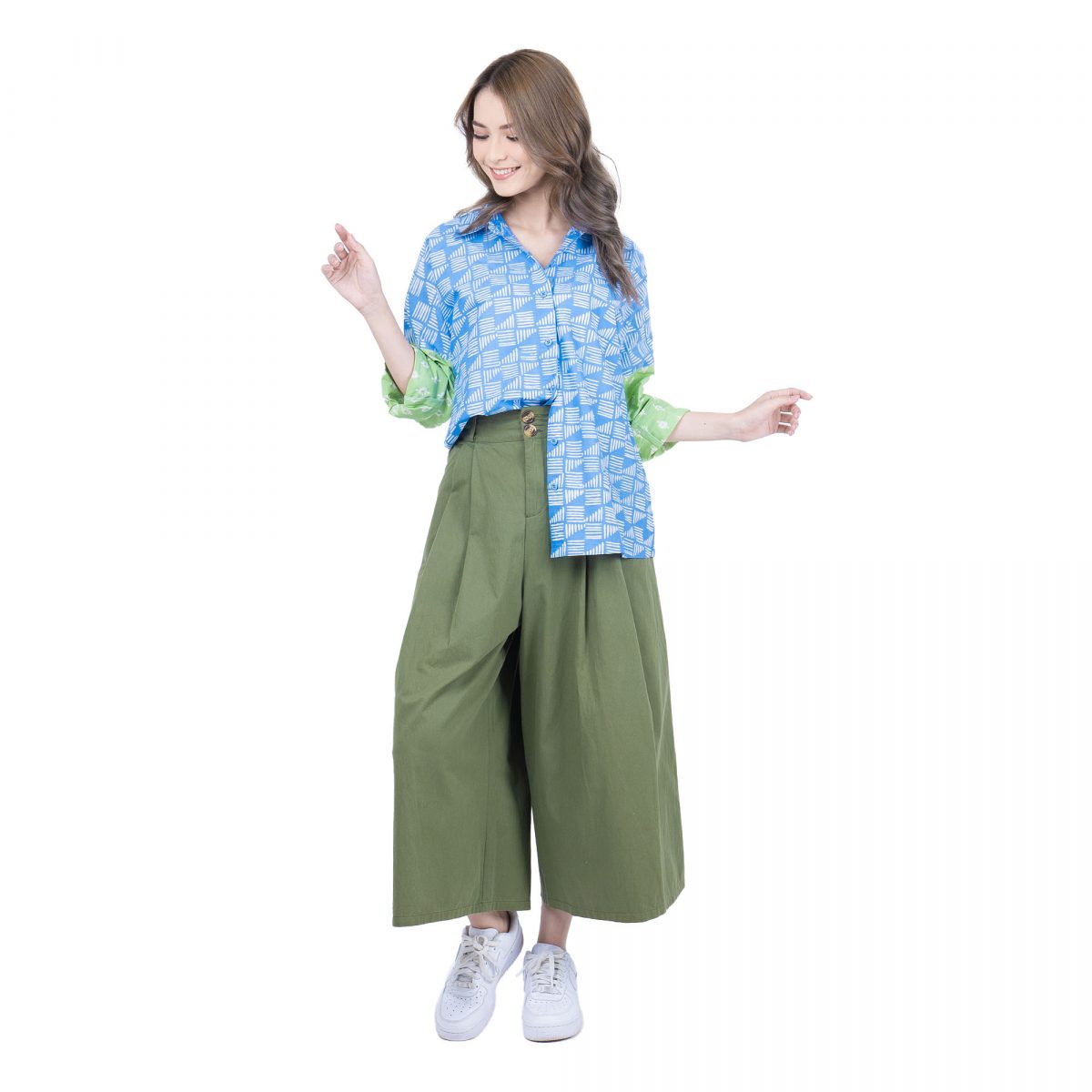 Sadie Shirt Blue Green - Image 6