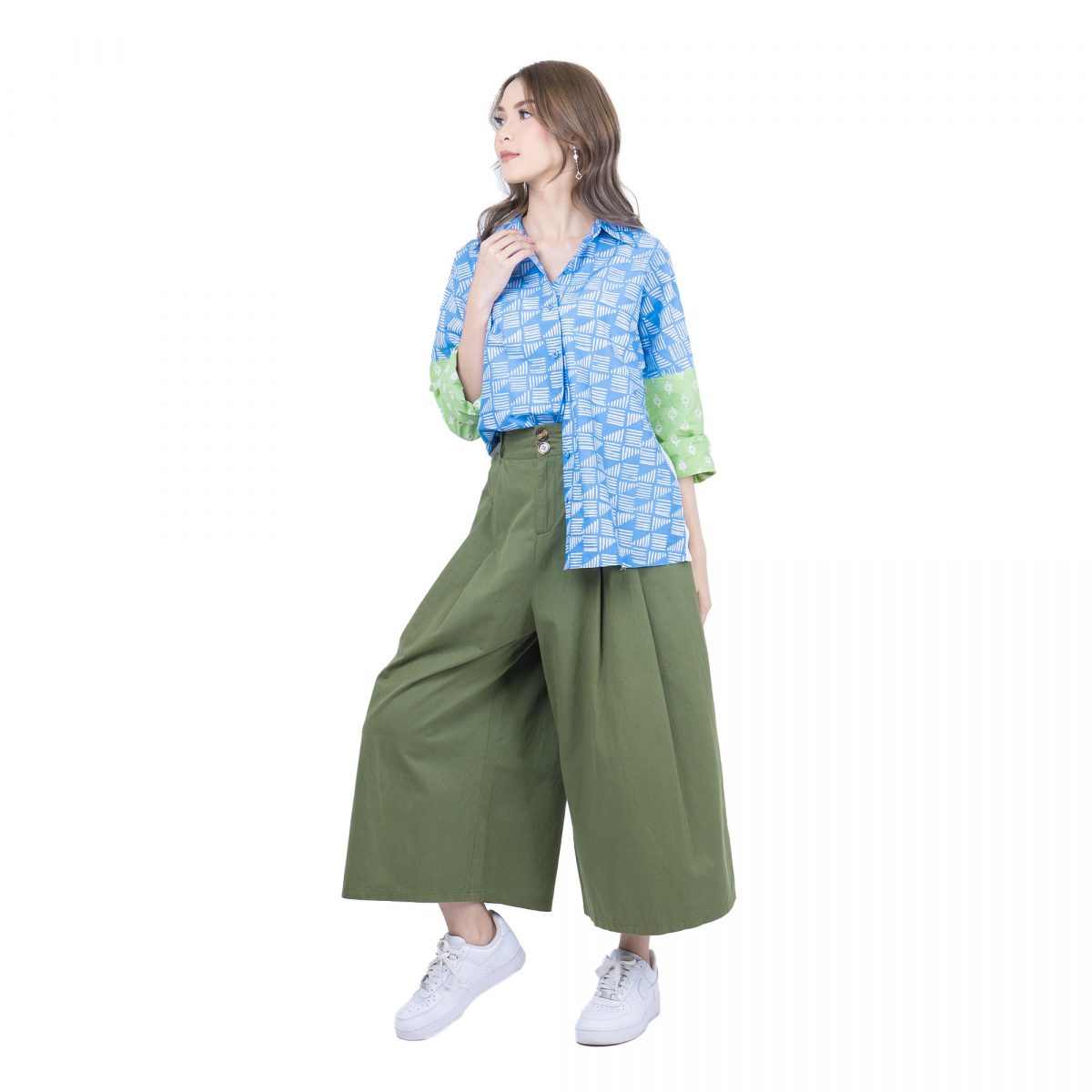 Sadie Shirt Blue Green - Image 3