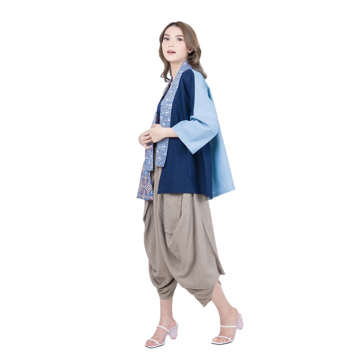 Tatiana Blazer Navy Brown - Image 4