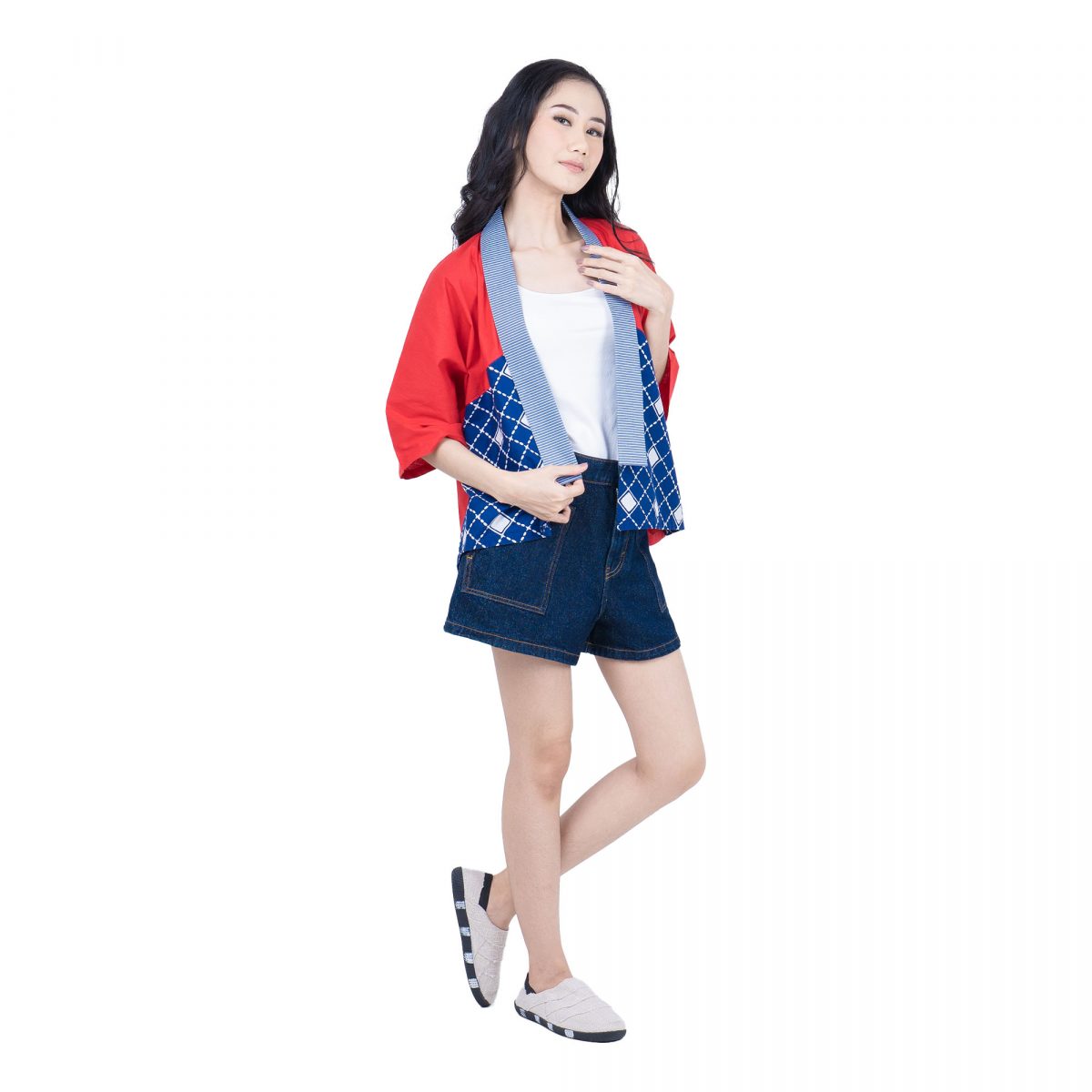 Lindsey Blazer Navy Red - Image 3