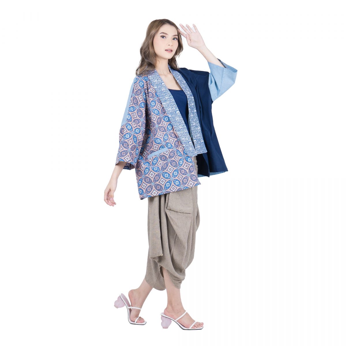 Tatiana Blazer Navy Brown - Image 3
