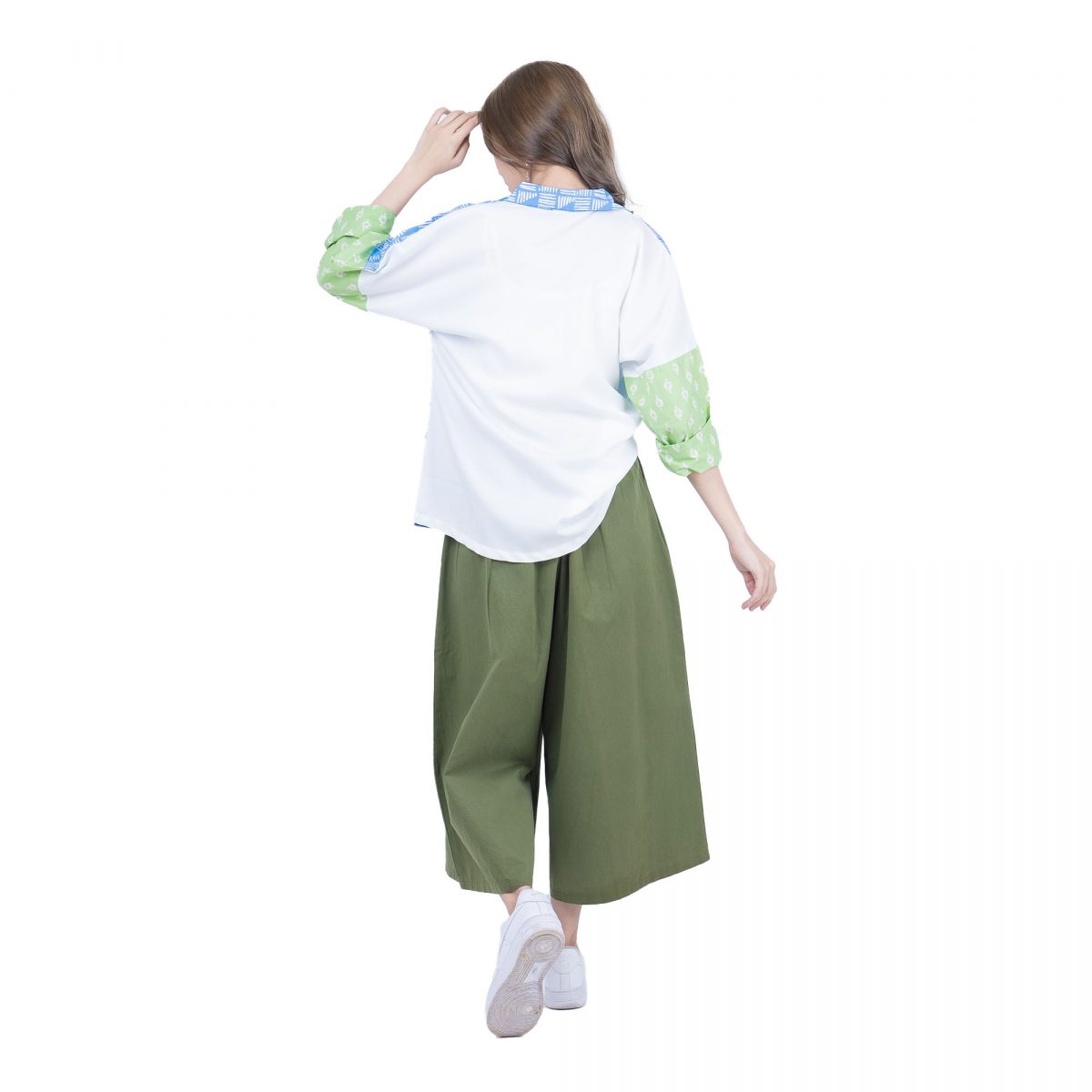 Sadie Shirt Blue Green - Image 5