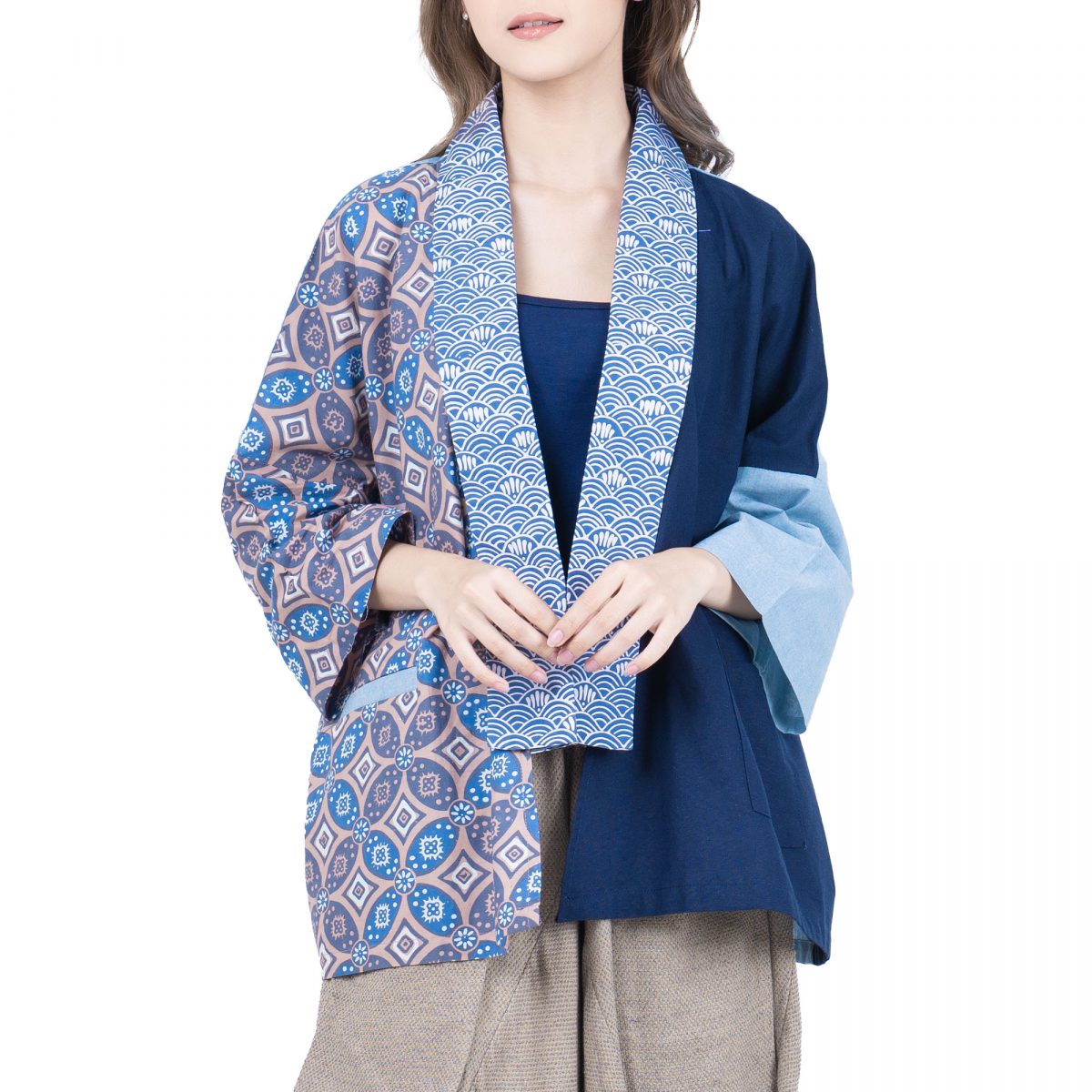 Tatiana Blazer Navy Brown - Image 2