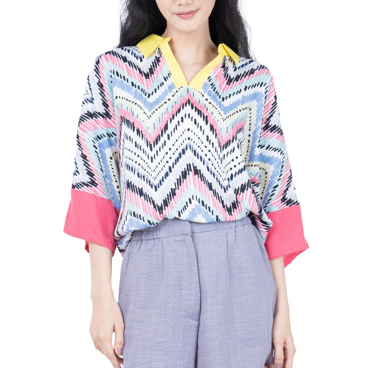 Solstice Blouse Multicolor Cream - Image 2