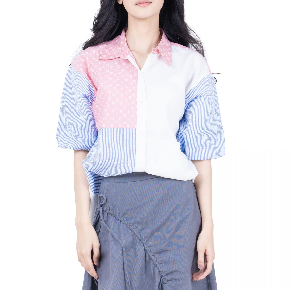 Levita Shirt Pink Blue - Image 2