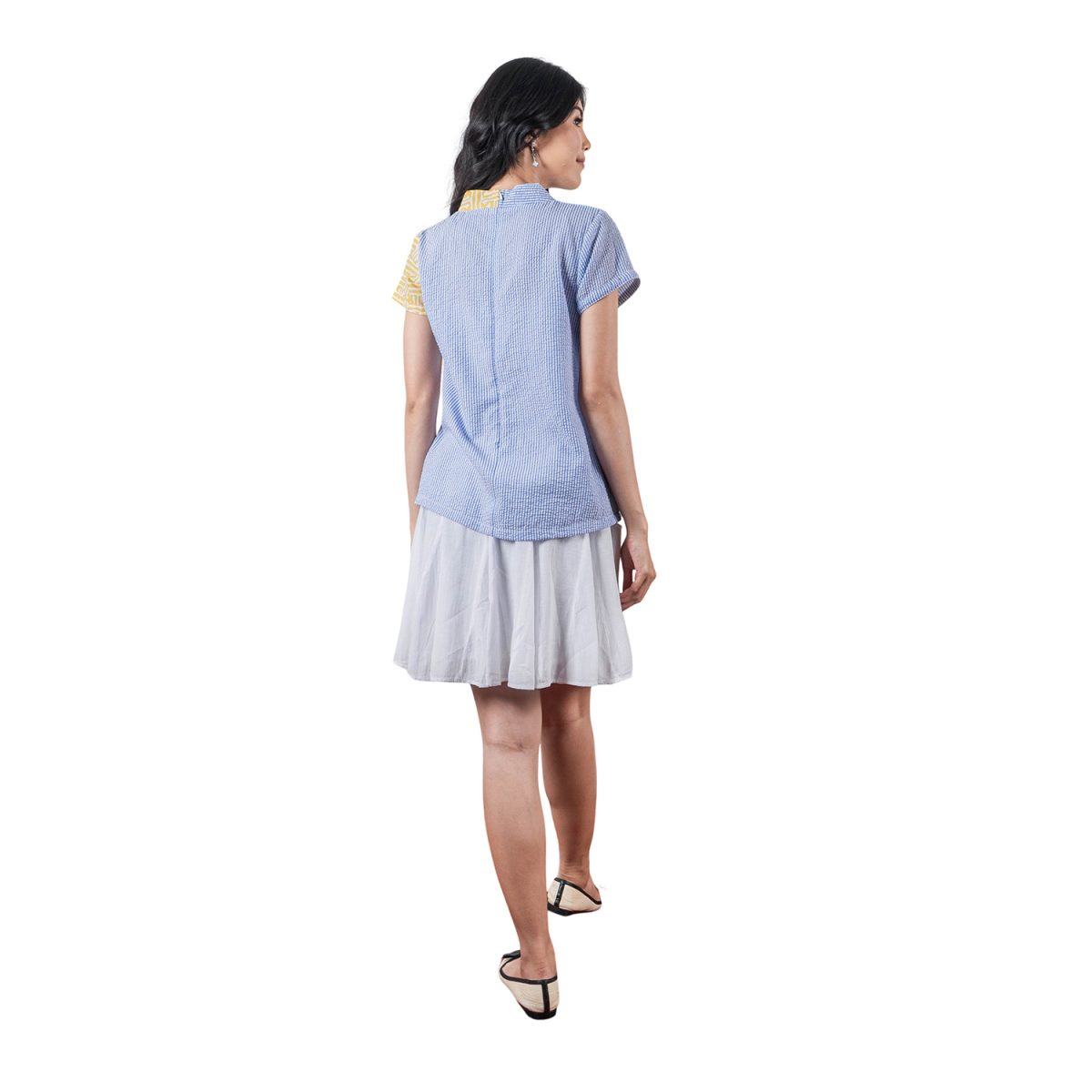 Carlina Blouse Yellow Blue - Image 5