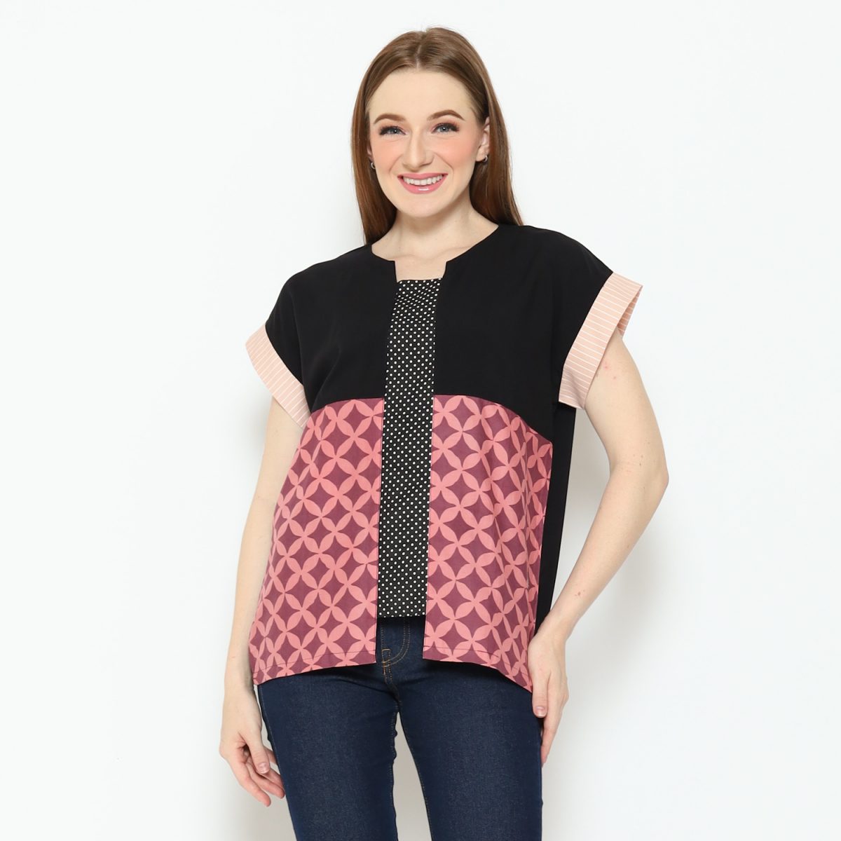 Irina Blouse Kawung Purple