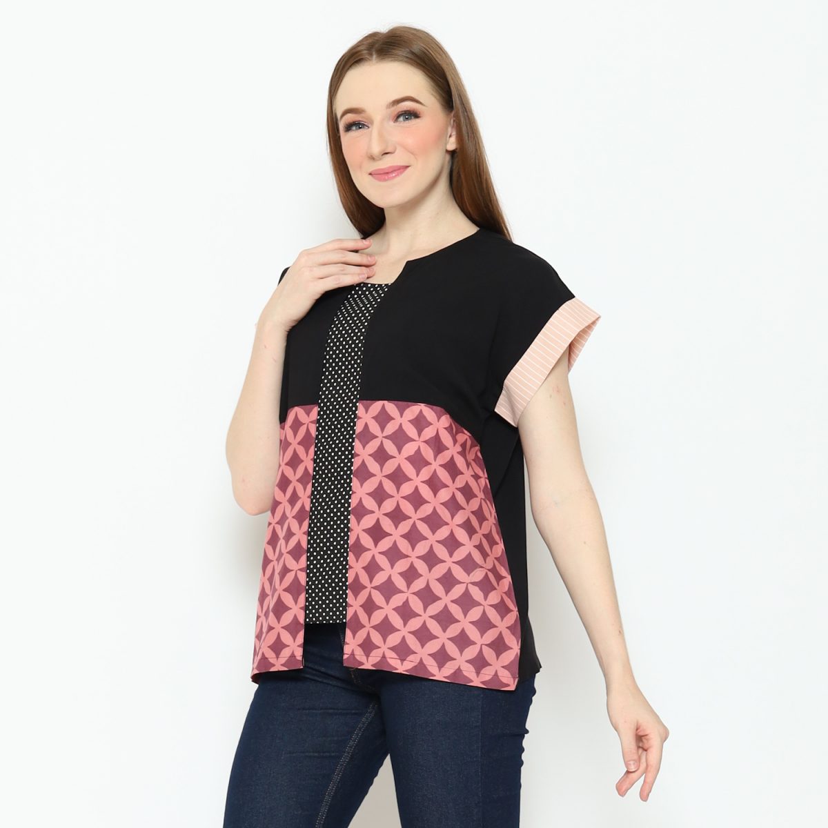 Irina Blouse Kawung Purple - Image 3